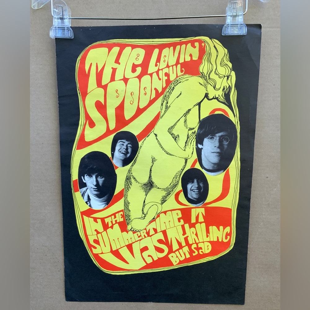 LOVIN SPOONFUL POSTER. ORIGINAL ISSUE, TWO SIDED.